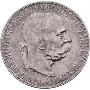 Korunová měna, údobí let 1892 - 1918, 5 Koruna 1907, 23.992g, 2x hr., dr.rysky, patina