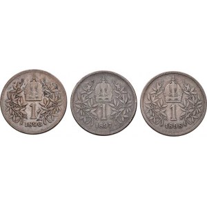 Korunová měna, údobí let 1892 - 1918, Koruna 1896, 1897, 1898, 4.849g, 4.808g, 4.851g,