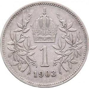 Korunová měna, údobí let 1892 - 1918, Koruna 1903, 4.939g, nep.hr., nep.rysky, patina