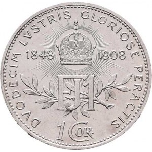 Korunová měna, údobí let 1892 - 1918, Koruna 1908 - jubilejní - prvoražba, 4.906g