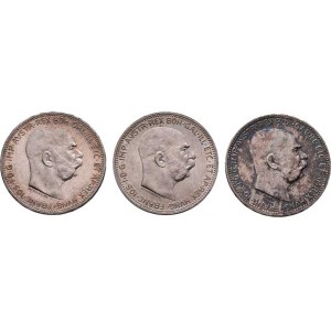 Korunová měna, údobí let 1892 - 1918, Koruna 1914, 1915, 1916, 5.009g, 5.006g, 5.014g,