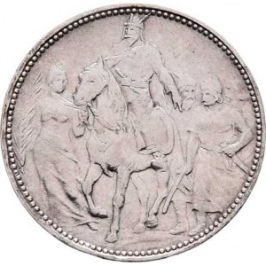 Korunová měna, údobí let 1892 - 1918, Koruna 1896 KB - mileniová, 4.967g, nep.hr.,