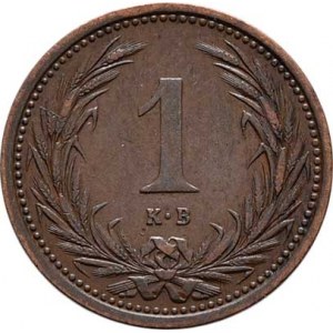 Korunová měna, údobí let 1892 - 1918, Haléř 1901 KB, 1.674g, nep.hr., dr.rysky, nep.úhoz,