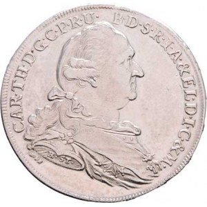 Bavorsko, Carl Theodor, 1777 - 1799, Tolar 1778 H.ST - madona, KM.260.1, 27.854g, hlazen
