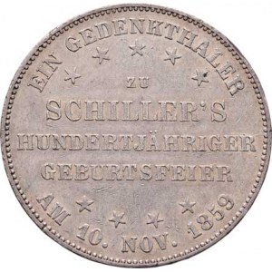 Frankfurt - město, Spolkový tolar 1859 - 100 let narození Fr.Schillera,