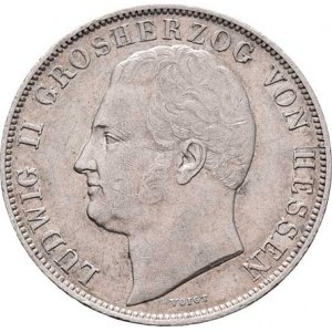 Hessen-Darmstadt, Ludwig II., 1830 - 1848, Gulden 1843, KM.309 (Ag900), 10.593g, nep.hr.,