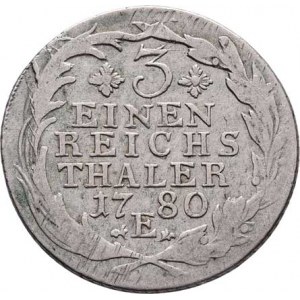 Prusko - král., Friedrich II., 1740 - 1786, 1/3 Tolaru 1780 E, Königsberg, KM.329, 8.069g,