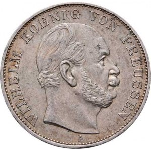 Prusko - král., Wilhelm I., 1861 - 1888, Tolar spolkový 1871 A - vítězný, Berlín, KM.500