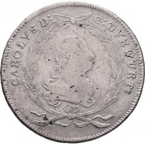 Württenberg, Karl Eugen, 1744 - 1793, 20 Krejcar 1764, KM.416 (Ag583), 6.373g, nedor.,