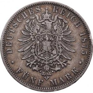 Prusko, Wilhelm I., 1861 - 1888, 5 Marka 1875 A, Berlín, KM.503 (Ag900), 27.378g,