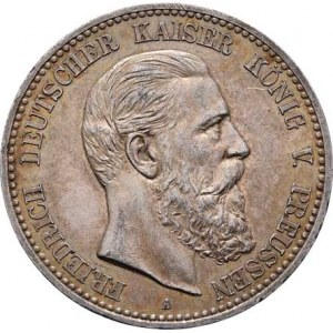 Prusko, Friedrich III., 1888, 5 Marka 1888 A, Berlín, KM.512 (Ag900), 27.722g,
