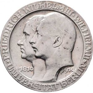 Prusko, Wilhelm II., 1888 - 1918, 3 Marka 1910 A - Universita Berlín, KM.530 (Ag900),