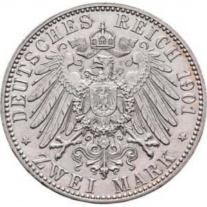 Prusko, Wilhelm II., 1888 - 1918, 2 Marka 1901 - 200 let království, Berlín, KM.525