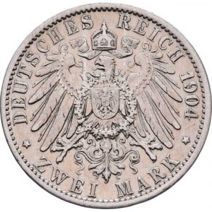 Prusko, Wilhelm II., 1888 - 1918, 2 Marka 1904 A, Berlín, KM.522 (Ag900), 10.998g,