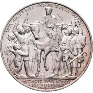 Prusko, Wilhelm II., 1888 - 1918, 2 Marka 1913 - král zavolal, Berlín, KM.532 (Ag900),