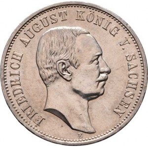 Sasko, Friedrich August III., 1904 - 1918, 3 Marka 1913 E, Drážďany, KM.1267 (Ag900), 16.616g,