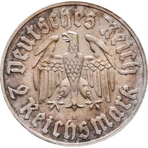 Německo - 3.říše, 1933 - 1945, 2 Marka 1933 A - Luther, KM.79 (Ag625), 8.002g,