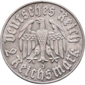 Německo - 3.říše, 1933 - 1945, 2 Marka 1933 J - Luther, KM.79 (Ag625, 82.000 ks),
