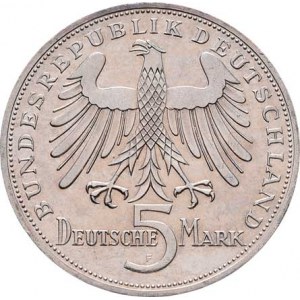Německo - BRD, 1949 -, 5 Marka 1955 F - Friedrich Schiller, KM.114 (Ag625),