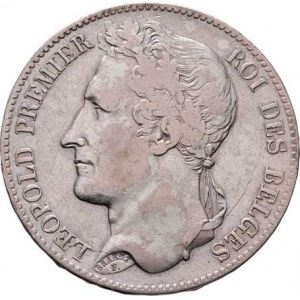 Belgie, Leopold I., 1831 - 1865, 5 Frank 1849, KM.3.2 (Ag900), 24.599g, dr.hr.,