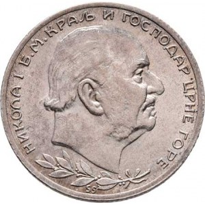 Černá Hora, Nikola I. jako král, 1910 - 1918, Perper 1912, KM.14 (Ag835), 4.984g, nep.hr.,