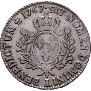 Francie, Ludvík XV., 1715 - 1774, Ecu 1767 L, Bayonne, KM.512.12 (Ag917), 28.868g,