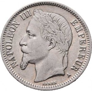 Francie, Napoleon III., 1852 - 1871, Frank 1867 A, Paříž, KM.806.1 (Ag835), 4.958g,