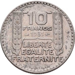 Francie, III.republika, 1871 - 1940, 10 Frank 1931, Paříž, KM.878 (Ag680), 9.945g,