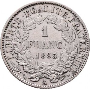Francie, III.republika, 1871 - 1940, Frank 1895 A, Paříž, KM.822.1 (Ag835), 4.936g,