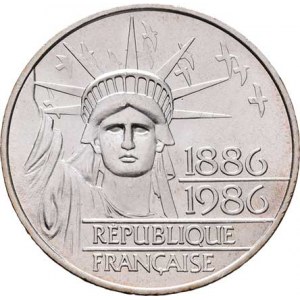 Francie, V.republika, 1959 -, 100 Frank 1986 - 100 let sochy svobody, KM.960