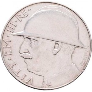 Itálie, Viktor Emanuel III., 1900 - 1946, 20 Lira 1928 R - VI.rok vlády - král v přilbě zleva,