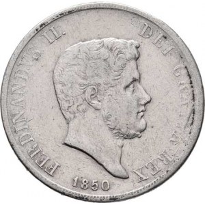 Itálie - Neapol a Sicilie, Ferdinand II., 1830 - 1859, 120 Grani 1850, Cr.153b (Ag833), 27.393g, ju