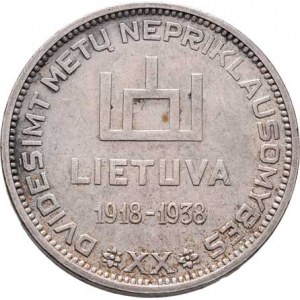 Litva, I.republika, 1918 - 1940, 10 Litu 1938 - Smetona, KM.84 (Ag750), 18.028g,