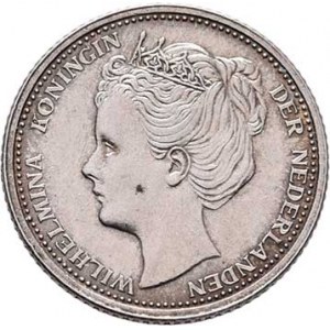 Nizozemí, Wilhelmina, 1890 - 1948, 10 Cent 1906, KM.136 (Ag640), 1.411g, nep.skvrnka,