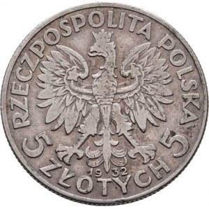 Polsko, republika, 1918 -, 5 Zlotých 1932 - Jadwiga, Y.21 (Ag750), 10.933g,
