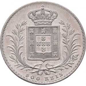 Portugalsko, Luiz I., 1861 - 1889, 500 Reis 1889, Lisabon, KM.509 (Ag917), 12.356g,