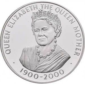 Ascension, Elizabeth II., 1952 -, 50 Pence 2000 - 100.narozeniny královny matky, KM.12a