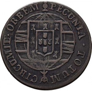 Brazilie, Joao VI., 1818 - 1822, X Reis 1821 R, Rio de Janeiro, KM.314.1 (Cu), 4.066g,