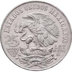 Mexiko, republika, 1867 -, 25 Pesos 1968 Mo - olympiáda, KM.479.1 (Ag720),
