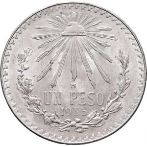 Mexiko, republika, 1867 -, Peso 1935 Mo, Mexiko, KM.455 (Ag720), 16.699g,
