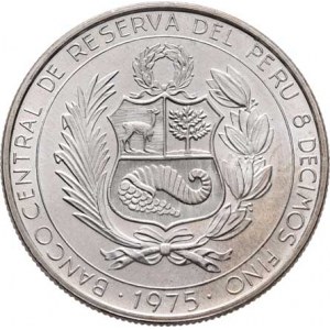 Peru, republika, 1822 -, 200 Sol 1975 - hrdinové letectví, KM.262 (Ag800,