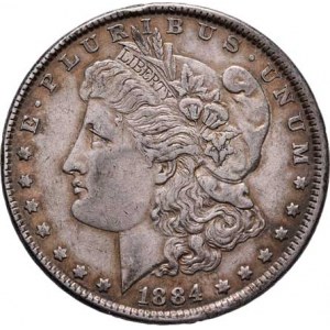 USA, Dolar 1884 - Morgan, KM.110 (Ag900), 26.735g,