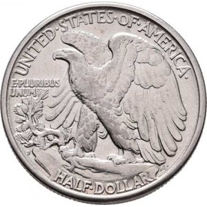 USA, 1/2 Dolar 1918 S - stojící Liberty, KM.142 (Ag900),