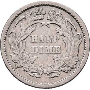 USA, Half Dime (5 Cent) 1870 - sedící Liberty, KM.91