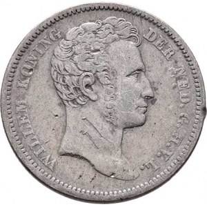 Nizozemská Indie, Willem I., 1815 - 1840, 1/4 Gulden 1840, Utrecht, KM.301.1 (Ag568), 3.965g,