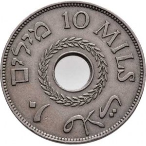 Palestina, britské mandátní území, 1922 - 1948, 10 Mils 1940, KM.4 (CuNi), 6.444g, nep.hr.,