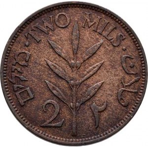 Palestina, britské mandátní území, 1922 - 1948, 2 Mils 1941, KM.2 (bronz), 7.625g, nep.hr.,