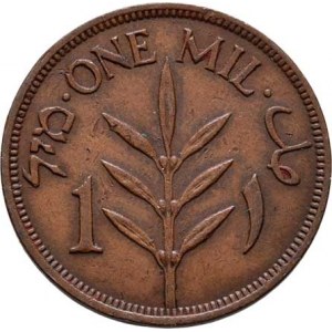 Palestina, britské mandátní území, 1922 - 1948, 1 Mil 1942, KM.1 (bronz), 3.155g, nep.hr.,