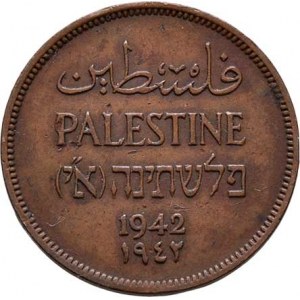 Palestina, britské mandátní území, 1922 - 1948, 1 Mil 1942, KM.1 (bronz), 3.155g, nep.hr.,