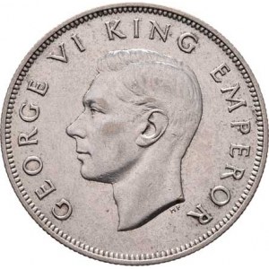 Nový Zéland, George VI., 1936 - 1952, 1/2 Crown 1946, KM.11 (Ag500), 14.133g, nep.hr.,